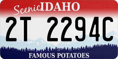 ID license plate 2T2294C