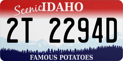 ID license plate 2T2294D