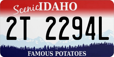 ID license plate 2T2294L