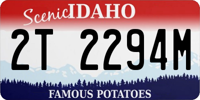 ID license plate 2T2294M