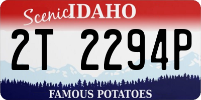 ID license plate 2T2294P