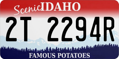 ID license plate 2T2294R