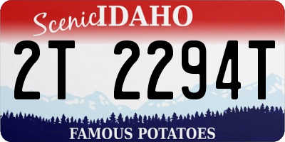 ID license plate 2T2294T