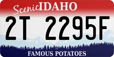 ID license plate 2T2295F