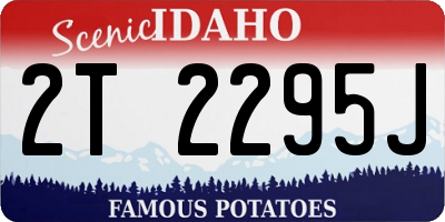 ID license plate 2T2295J