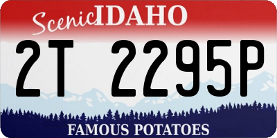 ID license plate 2T2295P