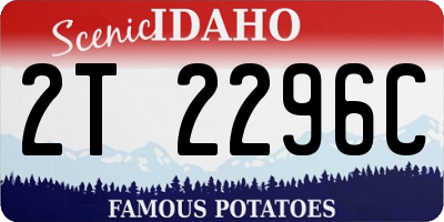 ID license plate 2T2296C