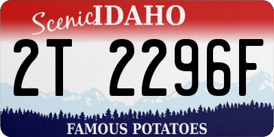 ID license plate 2T2296F