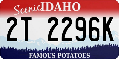 ID license plate 2T2296K
