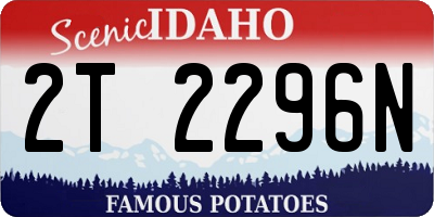 ID license plate 2T2296N