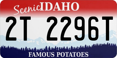 ID license plate 2T2296T