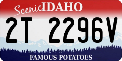 ID license plate 2T2296V