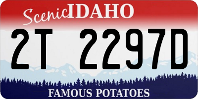 ID license plate 2T2297D