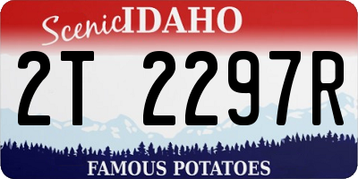 ID license plate 2T2297R