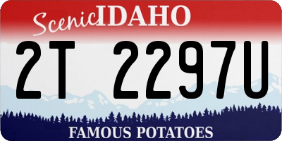 ID license plate 2T2297U
