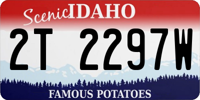 ID license plate 2T2297W