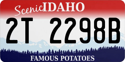 ID license plate 2T2298B