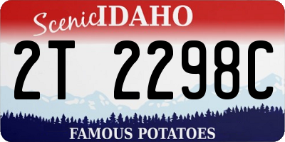 ID license plate 2T2298C