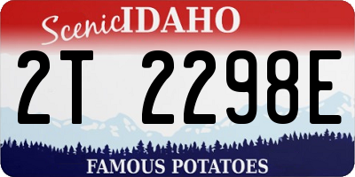 ID license plate 2T2298E