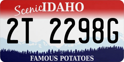 ID license plate 2T2298G
