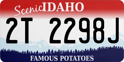 ID license plate 2T2298J