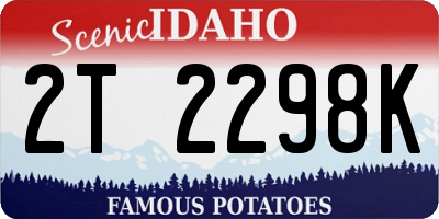 ID license plate 2T2298K
