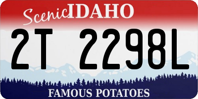 ID license plate 2T2298L