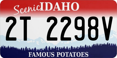 ID license plate 2T2298V