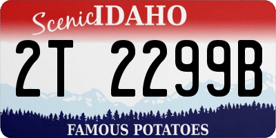 ID license plate 2T2299B