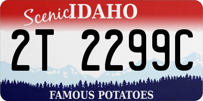ID license plate 2T2299C