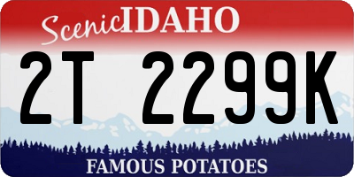 ID license plate 2T2299K