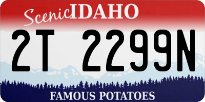 ID license plate 2T2299N