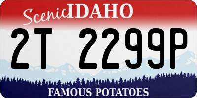 ID license plate 2T2299P