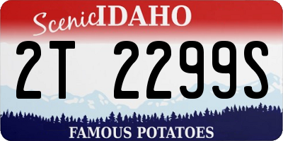ID license plate 2T2299S