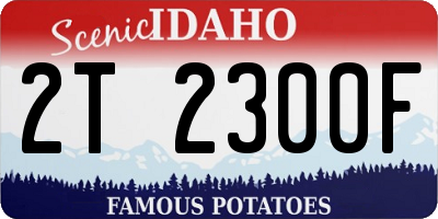 ID license plate 2T2300F