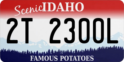 ID license plate 2T2300L