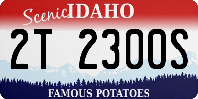 ID license plate 2T2300S