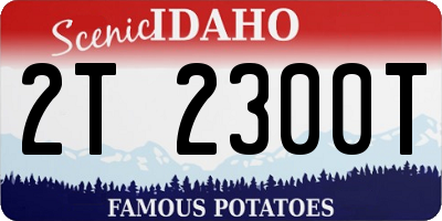 ID license plate 2T2300T