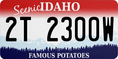 ID license plate 2T2300W
