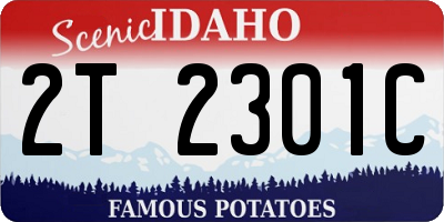 ID license plate 2T2301C