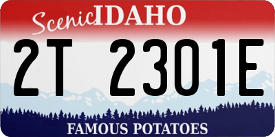 ID license plate 2T2301E