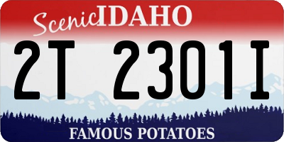 ID license plate 2T2301I