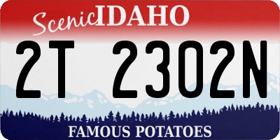 ID license plate 2T2302N