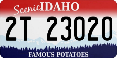 ID license plate 2T2302O