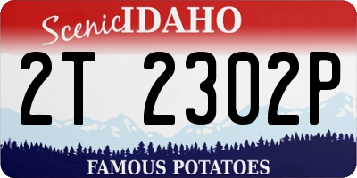 ID license plate 2T2302P