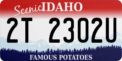 ID license plate 2T2302U