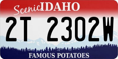 ID license plate 2T2302W