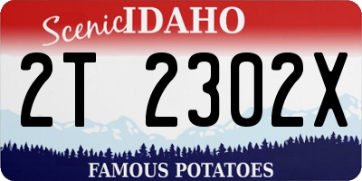 ID license plate 2T2302X