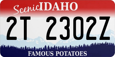 ID license plate 2T2302Z