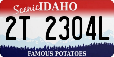 ID license plate 2T2304L